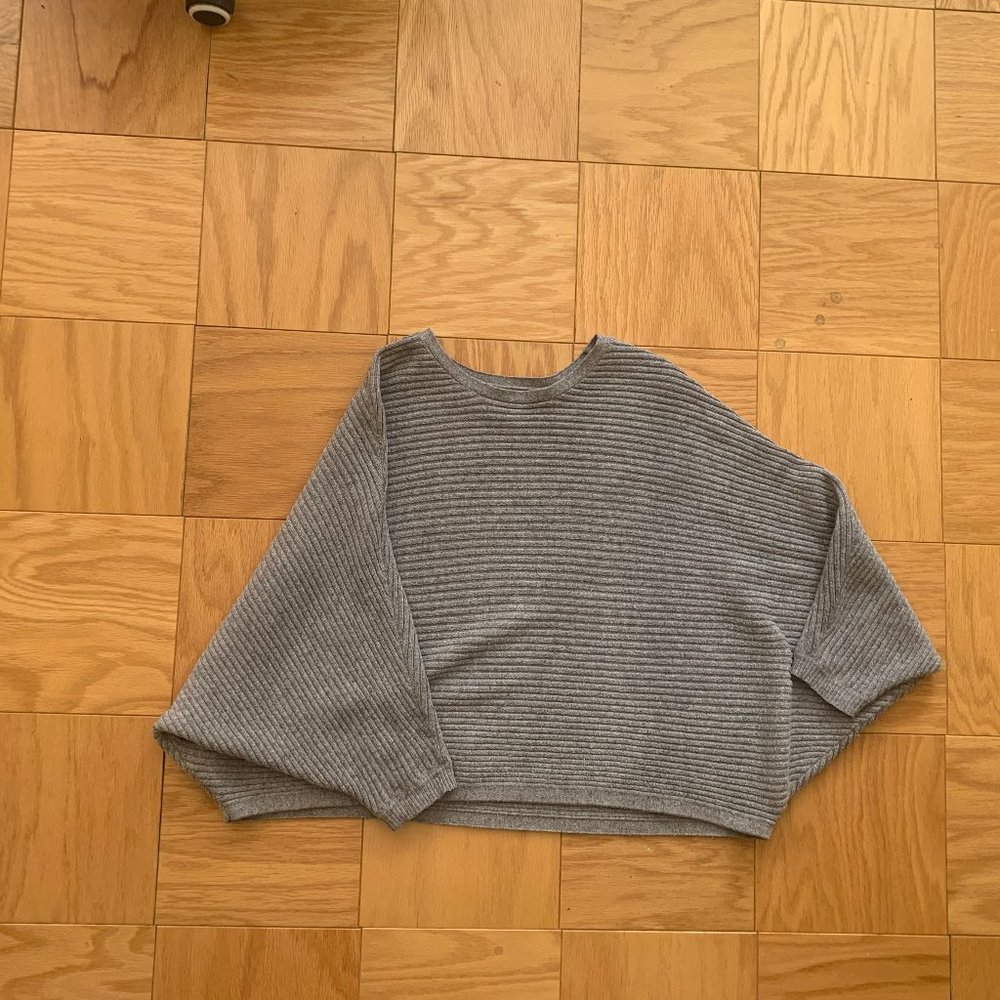 Grey mango oversized cotton sweater